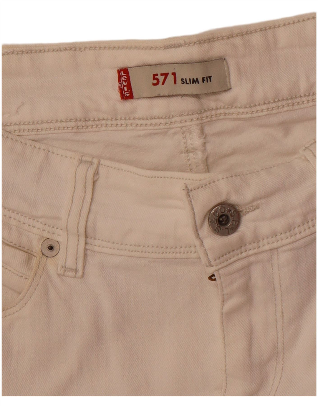 Levi's muške 571 uske traperice W30 L33 Off White