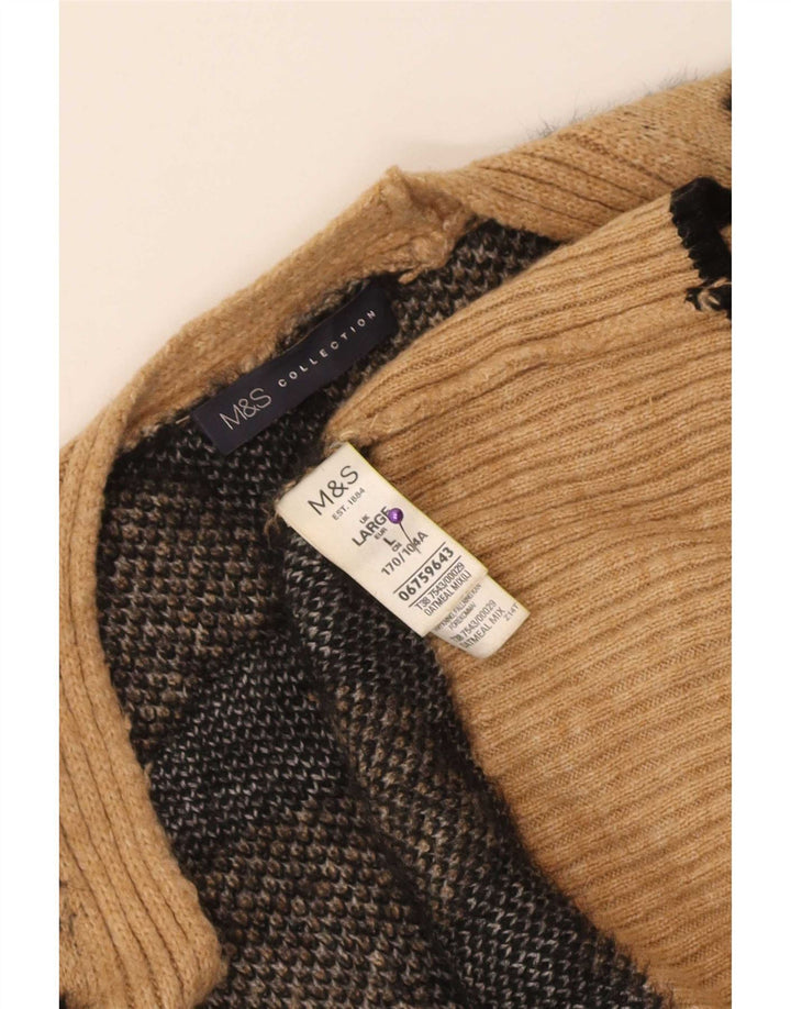 Marks & Spencer ženski prekomjerni džemper UK 16 Large Beige