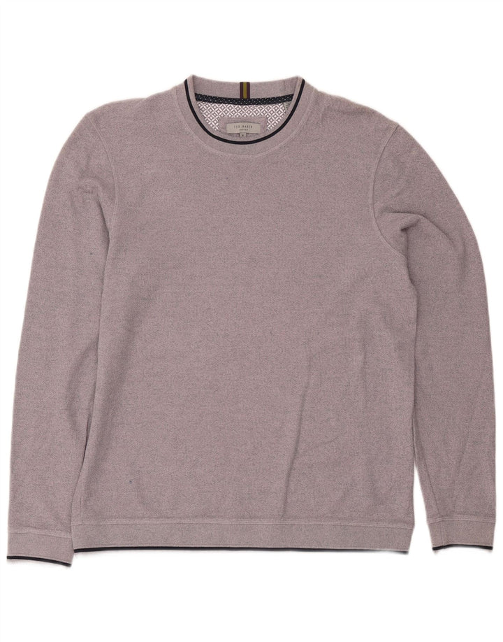 Ted Baker Muška majica s kratkim rukavima, veliki ljubičasti pamuk, veličina 4