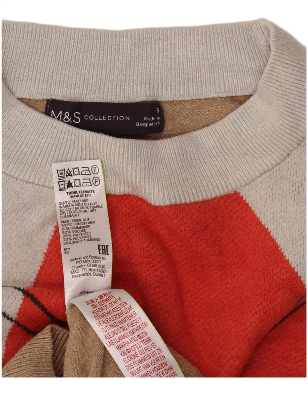 Marks & Spencer ženski pulover s okruglim izrezom UK 10 Small Multicolou