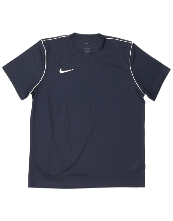 Nike muška majica Dri Fit Slim Fit XL tamnoplavi poliester