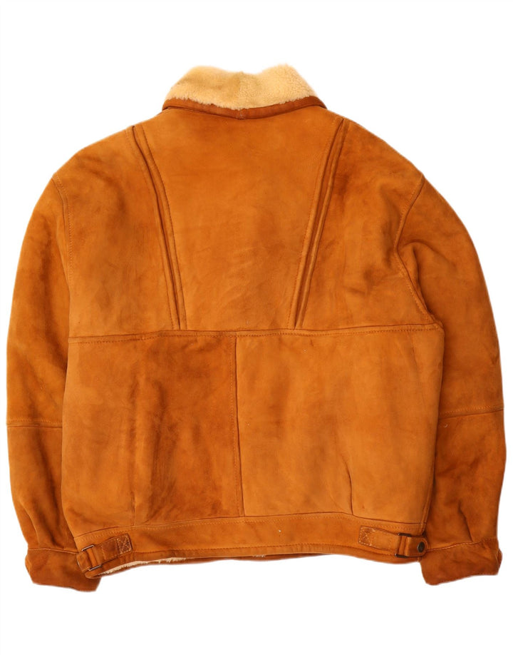 Vintage muška jakna s ovčicama IT 54 2XL Smeđe ovčice