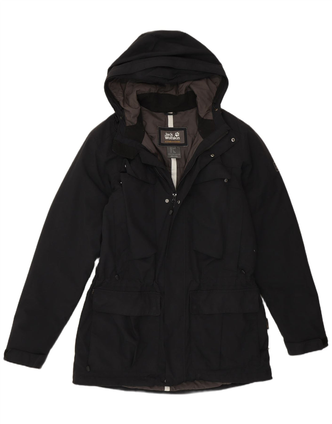 Jack Wolfskin muška vjetrovka s kapuljačom UK 36/38 srednji crni poliamid