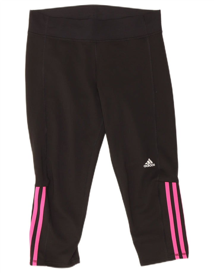 Adidas ženske Capri tajice UK 12/14 Srednji crni poliester