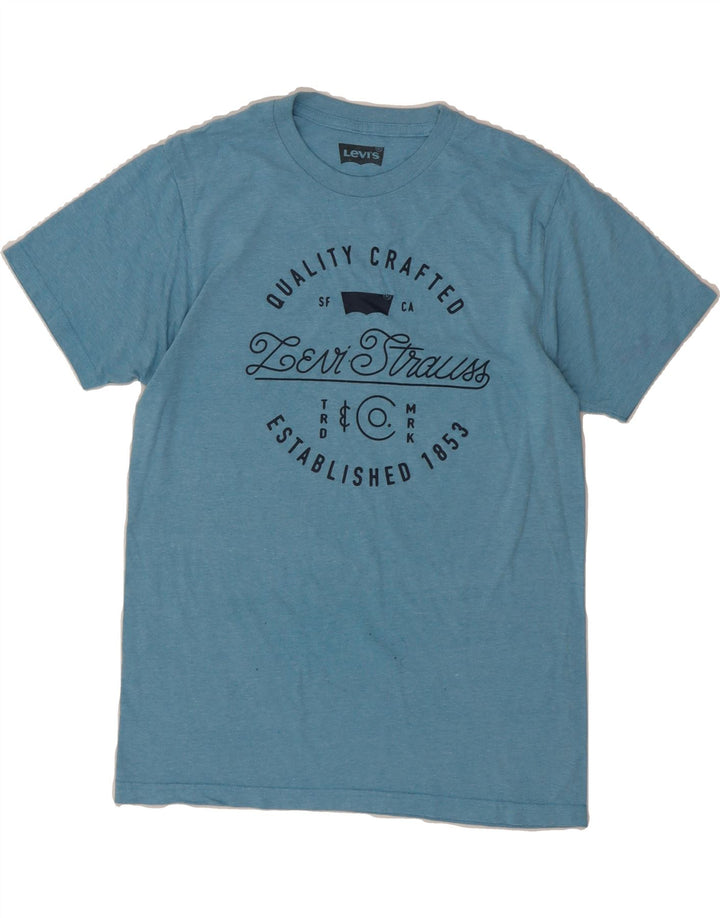 LEVI'S Mens Graphic T-Shirt Top Small Blue Cotton Vintage Levi's and Second-Hand Levi's from Messina Hembry 