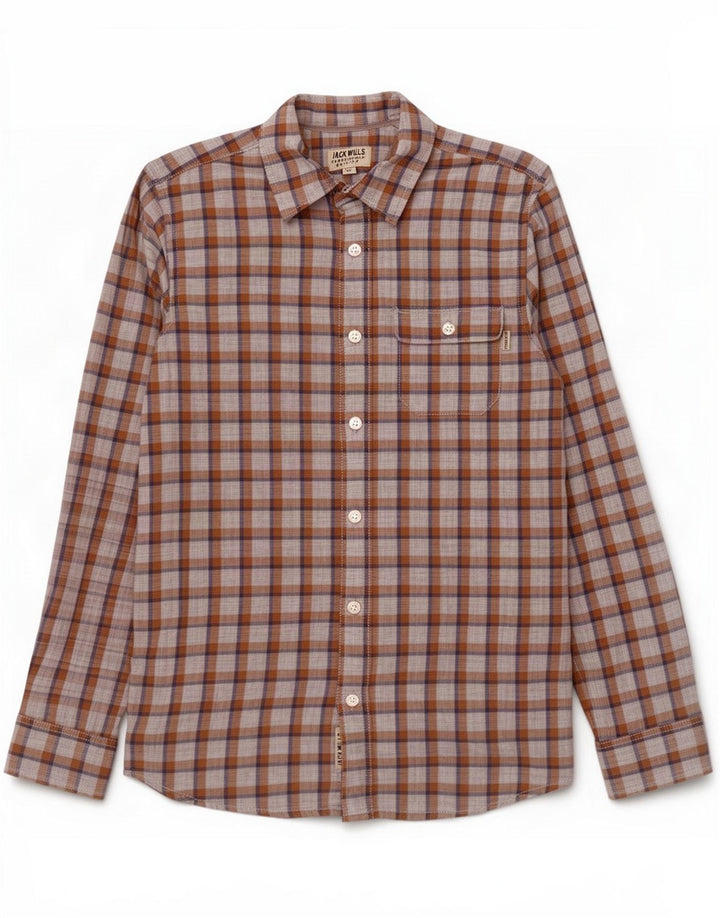 Jack Wills muška košulja 2XS smeđi karirani pamuk