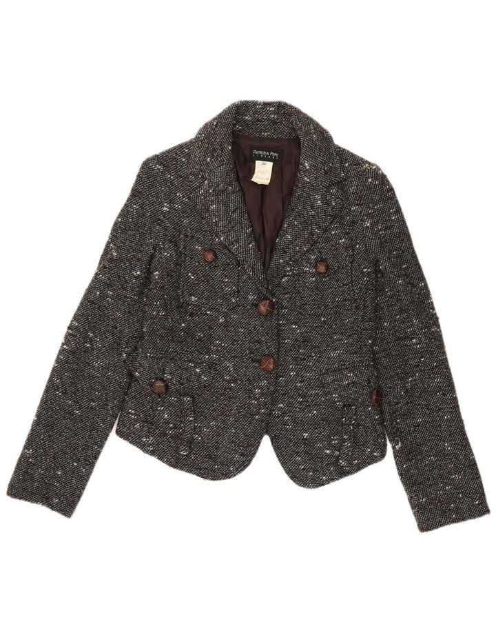 Patrizia Pepe Ženska skraćena jakna sa 2 gumba IT 44 srednje siva s flekama