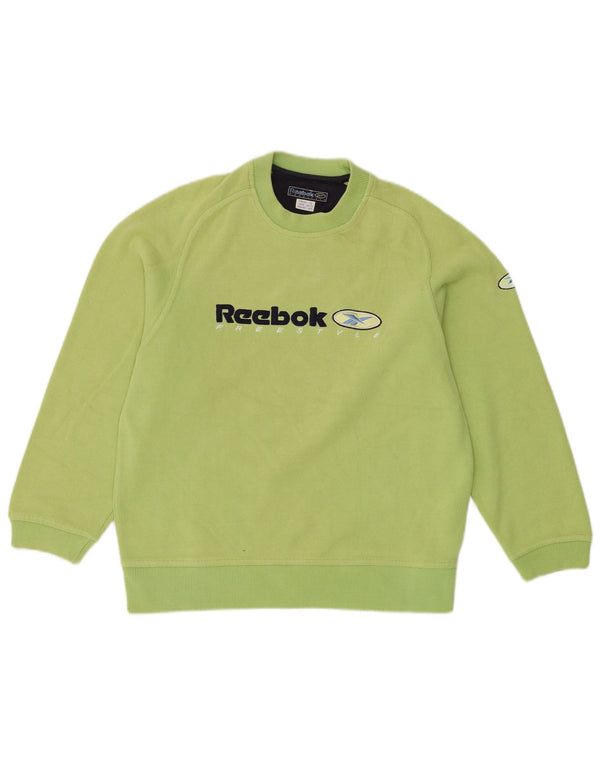 Reebok Boys Graphic Sweatshirt Džemper 12-13 godina Zeleni pamuk