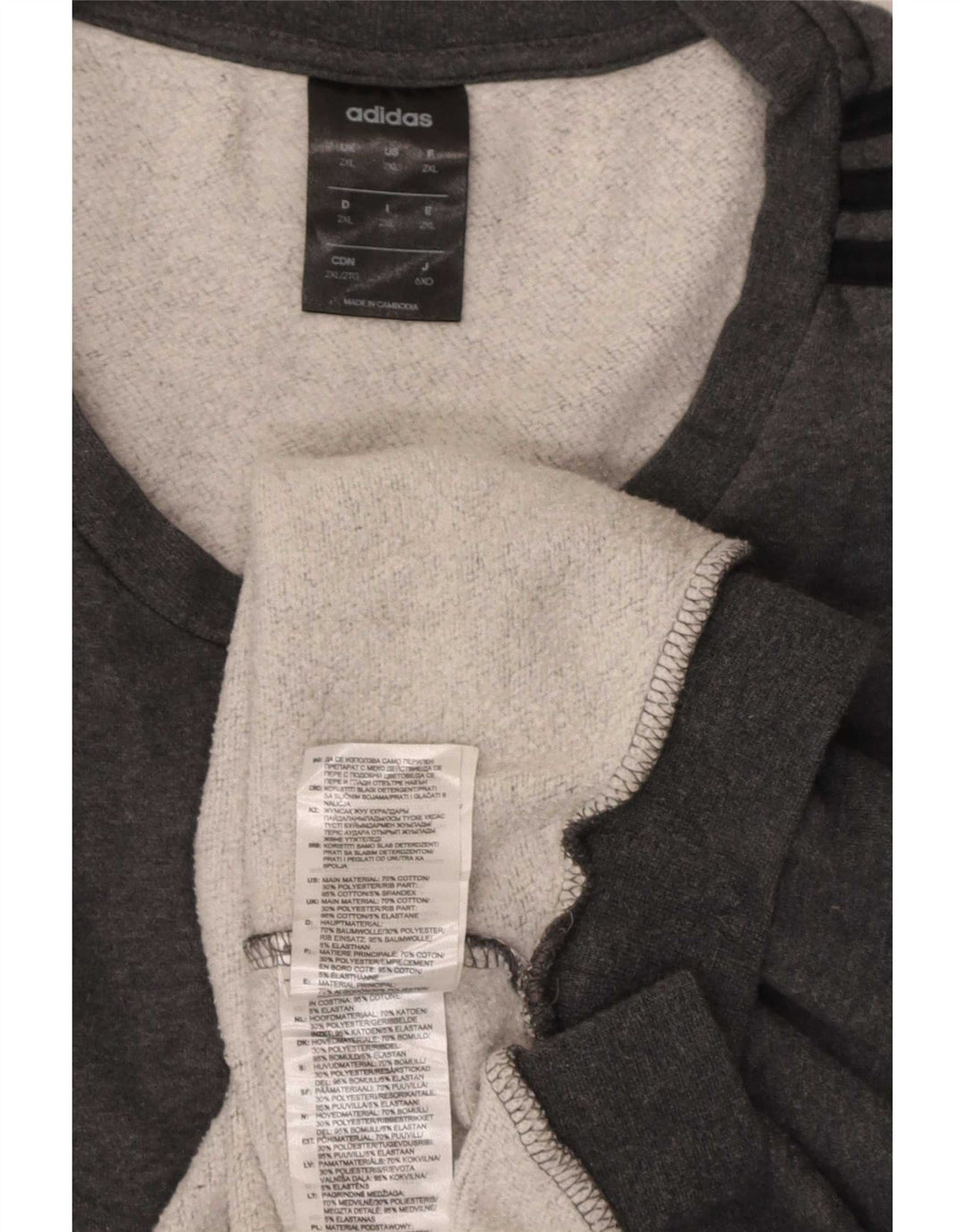 Adidas muška trenirka Regular Fit 2XL sivi pamuk