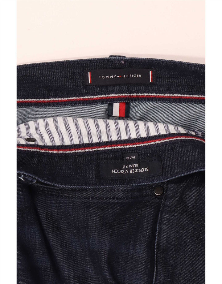 Tommy Hilfiger muške rastezljive uske traperice Bleecker W36 L27 tamnoplave