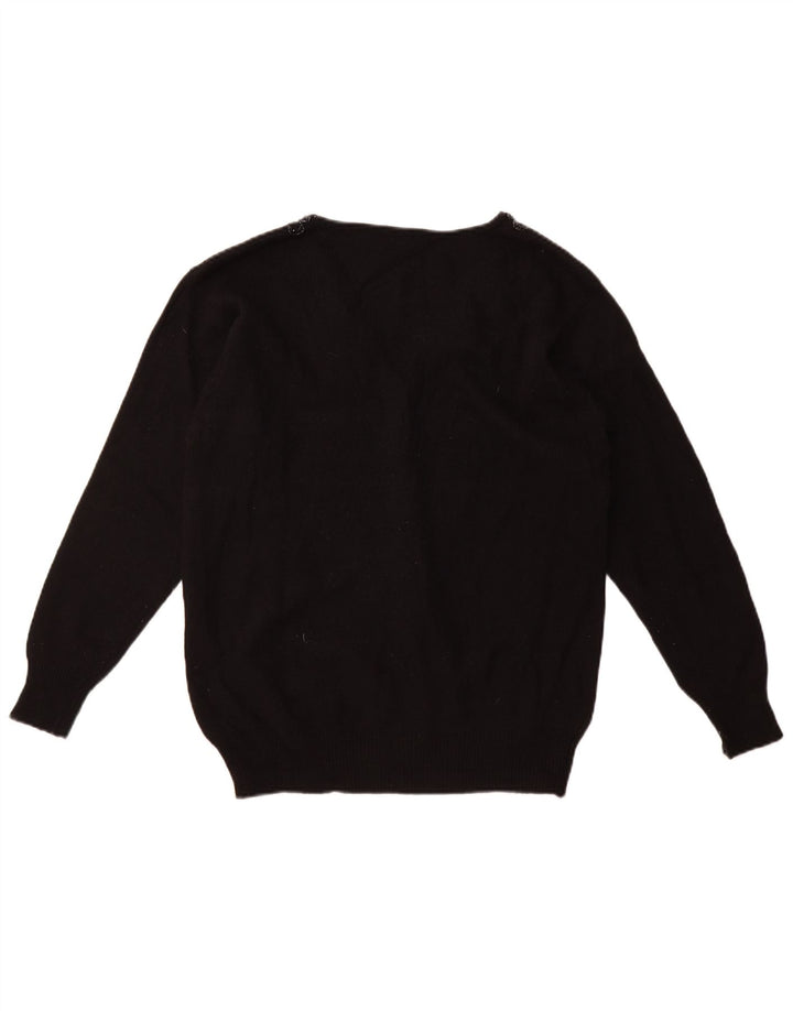 Vintage ženski kardigan džemper UK 16 Veliki crni