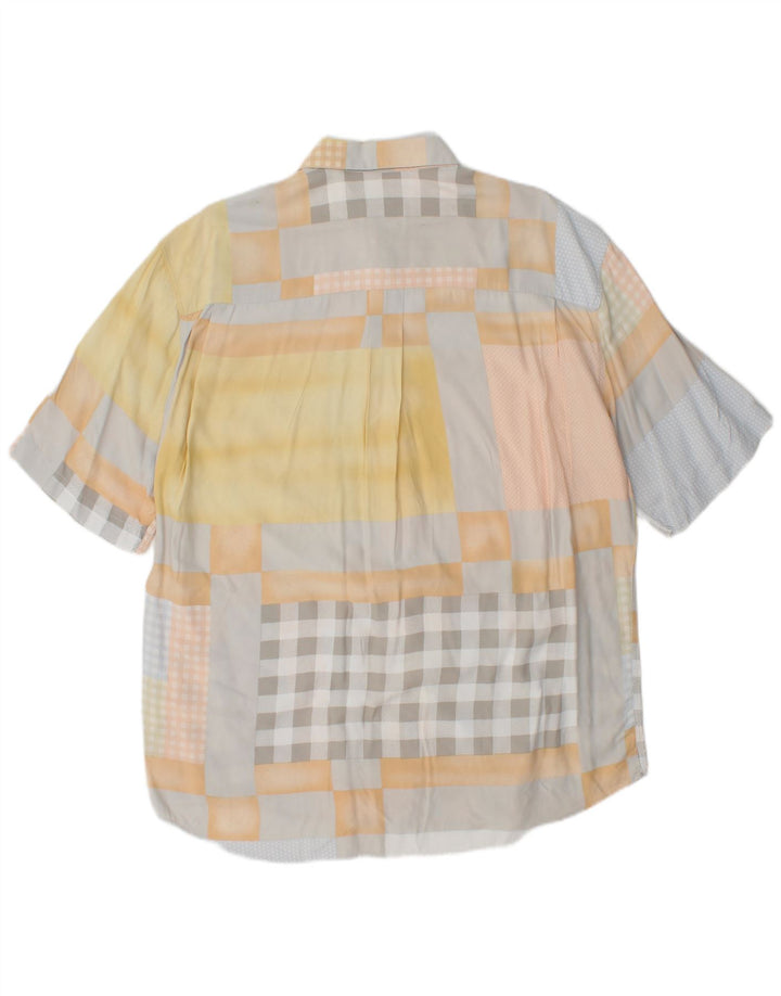 PAL ZILERI Velika muška košulja kratkih rukava od patchwork viskoze