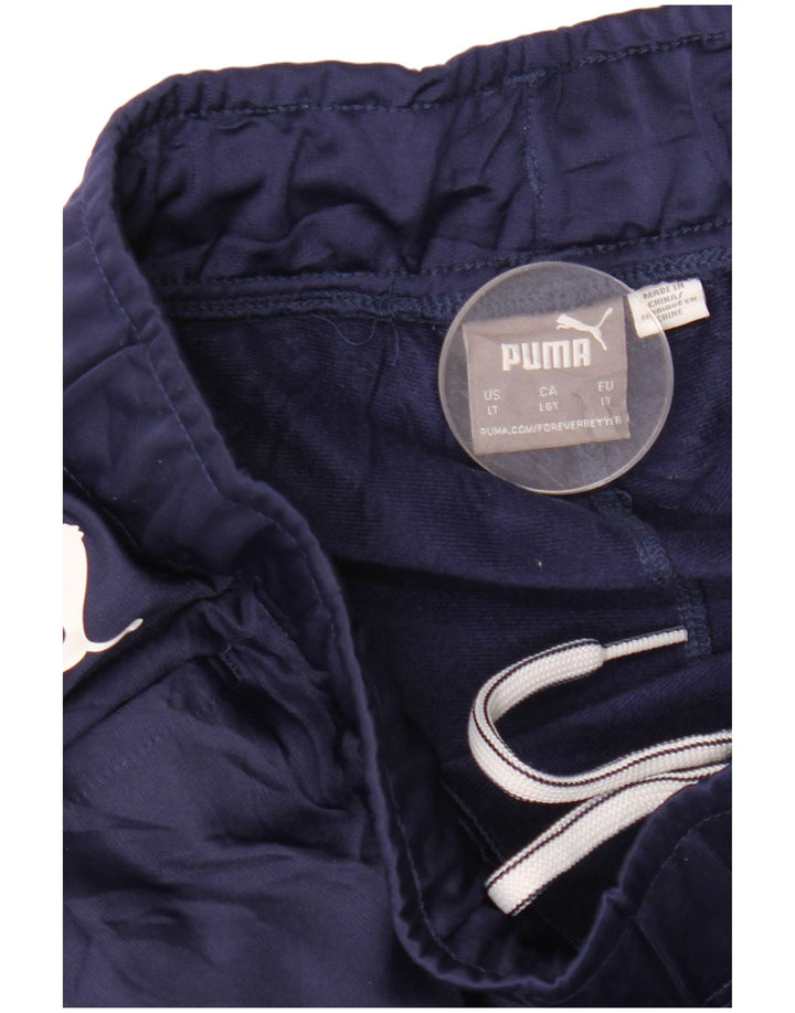 Puma muške hlače za trenirku Large Navy Blue Colourblock