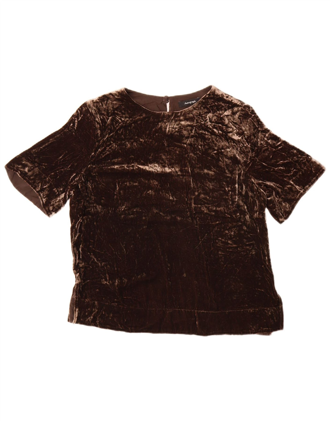 Marks & Spencer Ženska autograph bluza od velura Top UK 10 Small Brown