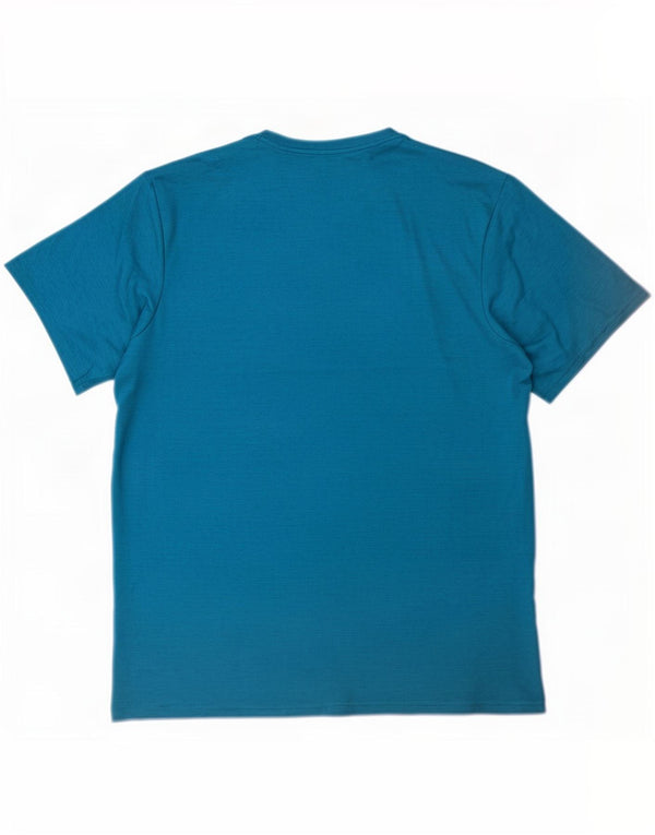 Nike Mens Dri Fit Standard Graphic T-Shirt Top XL Blue Colourblock