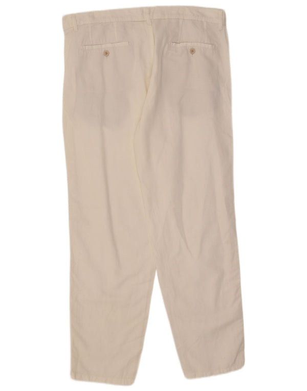 Zara muške ravne chino hlače EU 46 XL W36 L29 bijeli pamuk