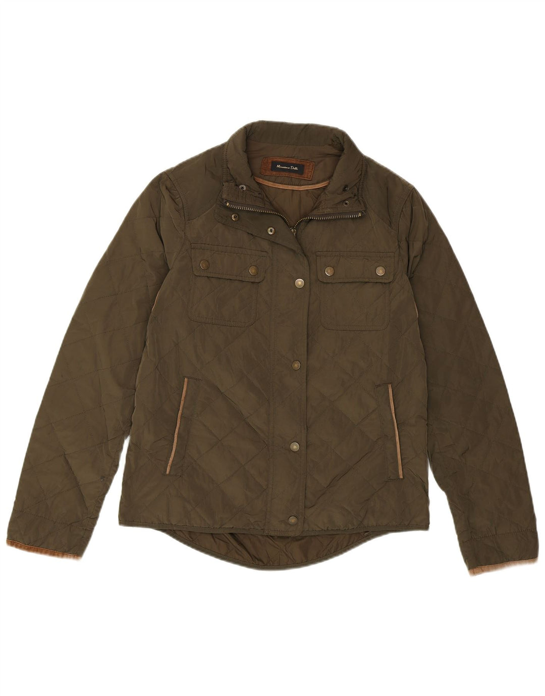 Ženska prošivena jakna Massimo Dutti EU 38 srednje zelene najlonske boje