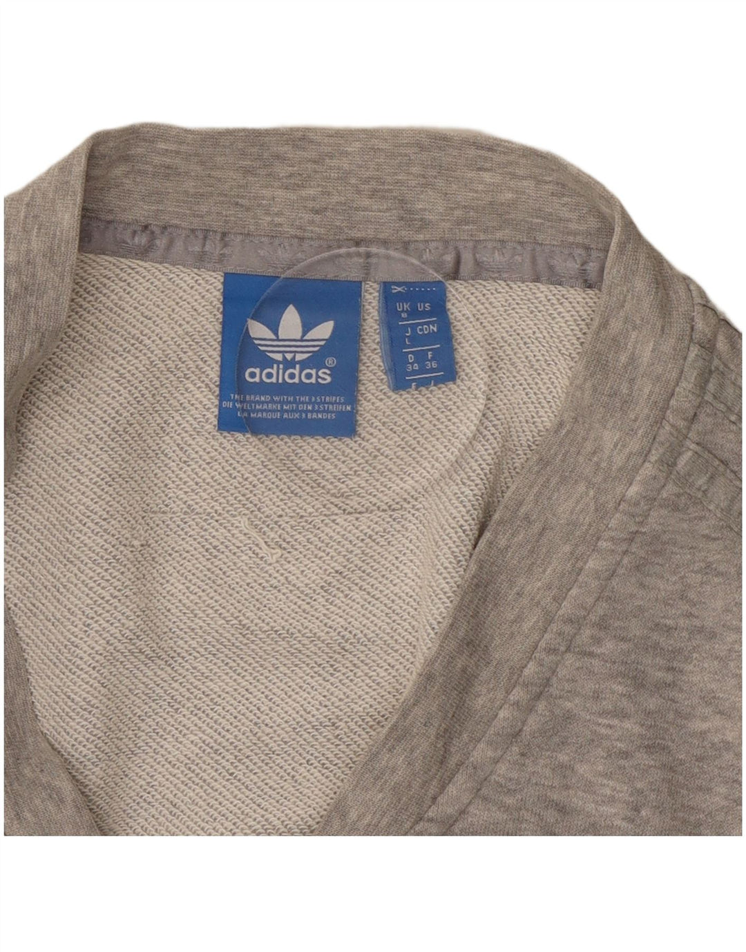 Adidas ženska gornja jakna s grafičkim motivima UK 8 Small Grey Flecked Cotton