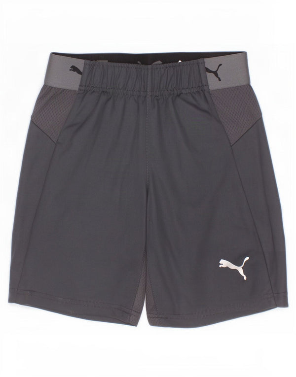 Puma Boys Graphic Sport Shorts 9-10 Years Gray Poliester