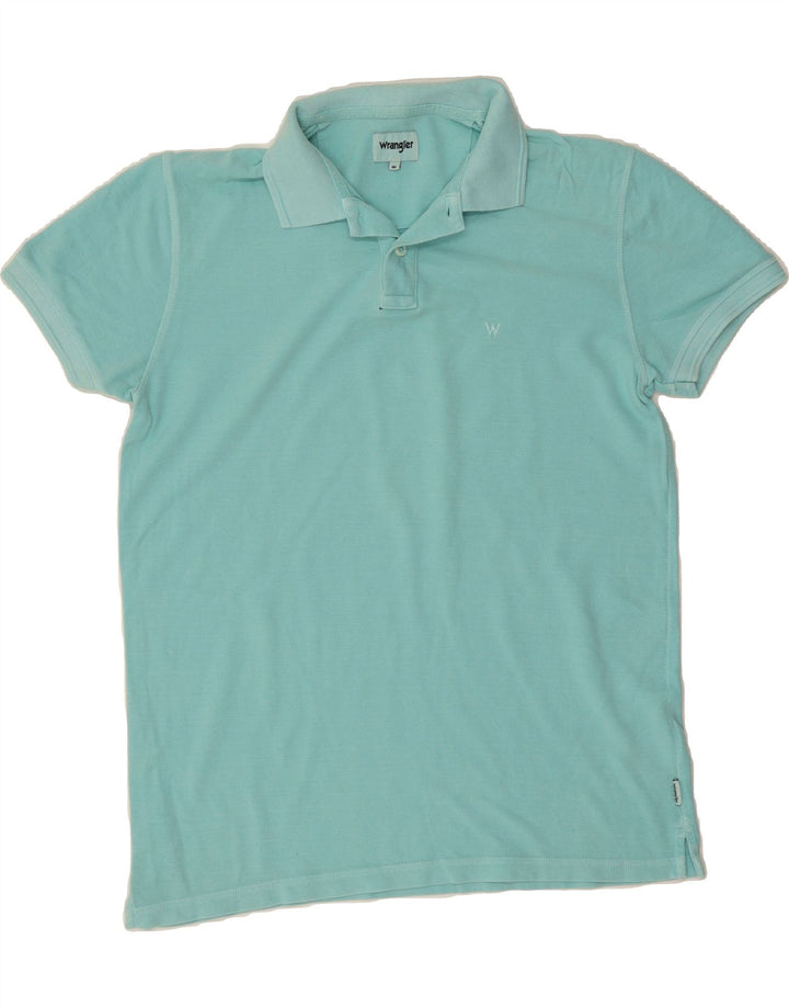 WRANGLER Mens Polo Shirt Medium Turquoise Cotton Vintage Wrangler and Second-Hand Wrangler from Messina Hembry 