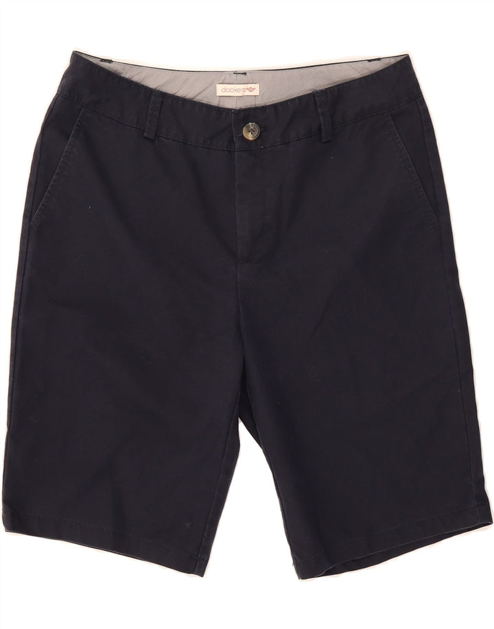 DOCKERS Womens Chino Shorts US 8 Medium W32  Navy Blue Cotton Vintage Dockers and Second-Hand Dockers from Messina Hembry 