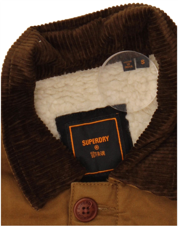 Superdry muška vjetrovka jakna UK 36 mali smeđi poliester