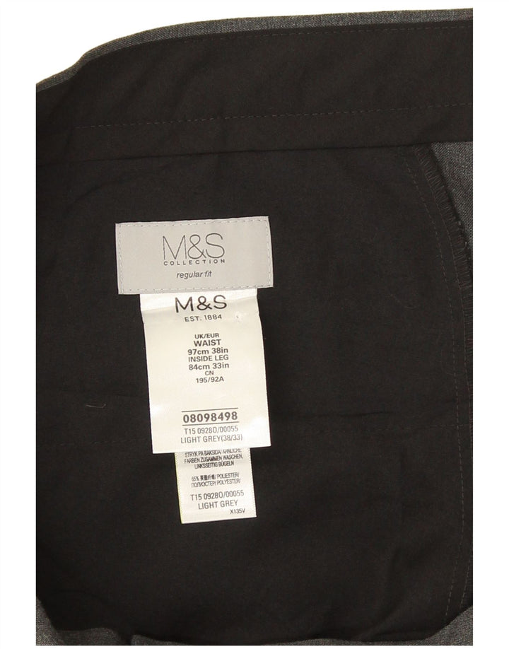 Marks & Spencer muške hlače standardnog kroja W38 L28 sivi poliester