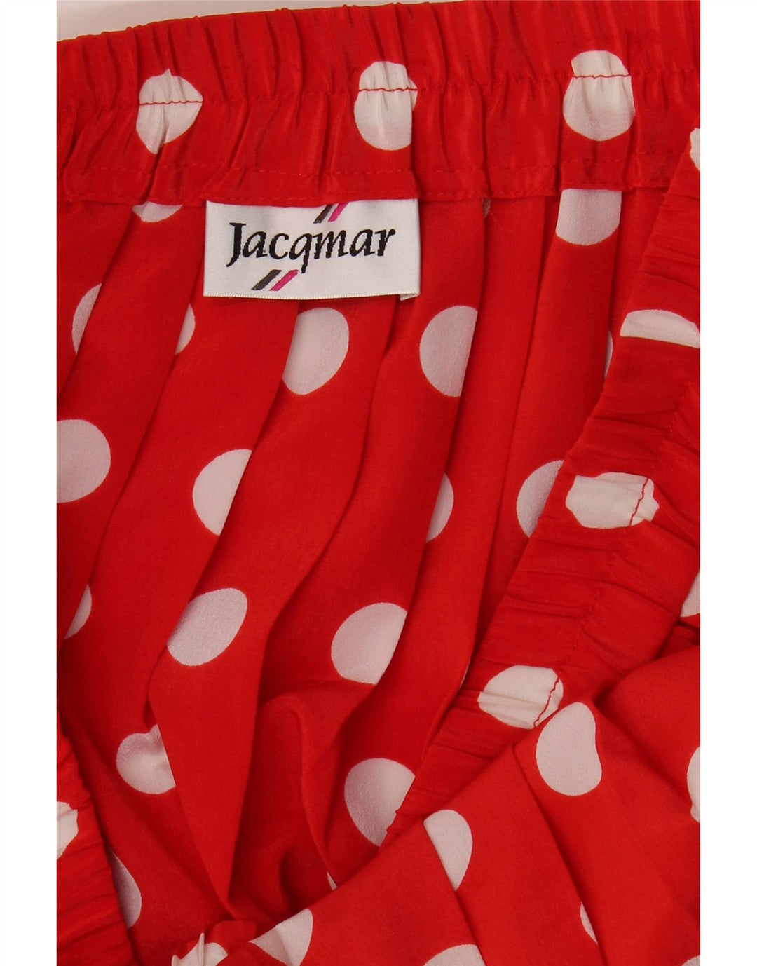 VINTAGE Womens Pleated Skirt W34 Large  Red Polka Dot Vintage Vintage and Second-Hand Vintage from Messina Hembry 