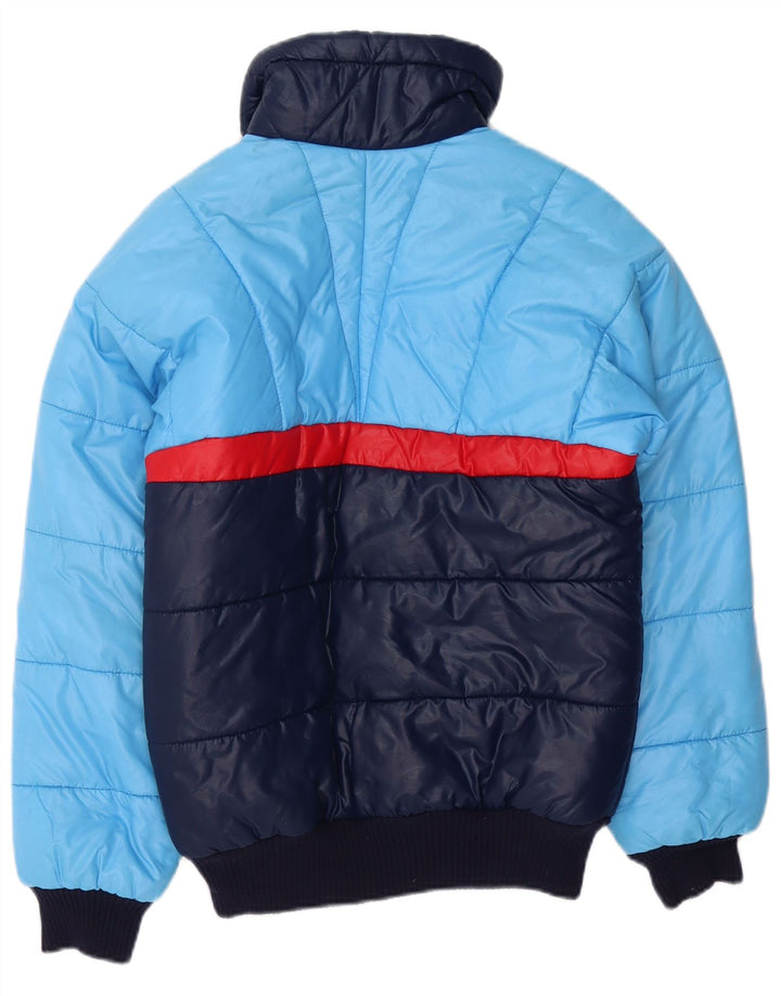 VINTAGE muška podstavljena jakna IT 46 Small Blue Colourblock poliamid