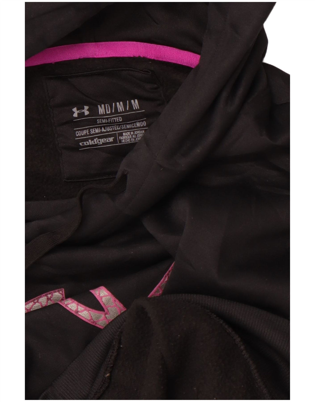 UNDER ARMOUR Ženska majica s kapuljačom Cold Gear Graphic UK 14 srednje crna