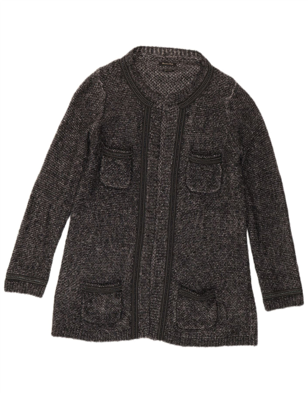 Massimo Dutti ženski dugi kardigan pulover UK 14 srednje sivo s pjegama