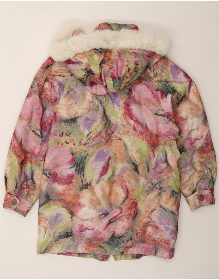 VINTAGE Womens Abstract Pattern Padded Jacket EU 36 Small Multicoloured Vintage Vintage and Second-Hand Vintage from Messina Hembry 