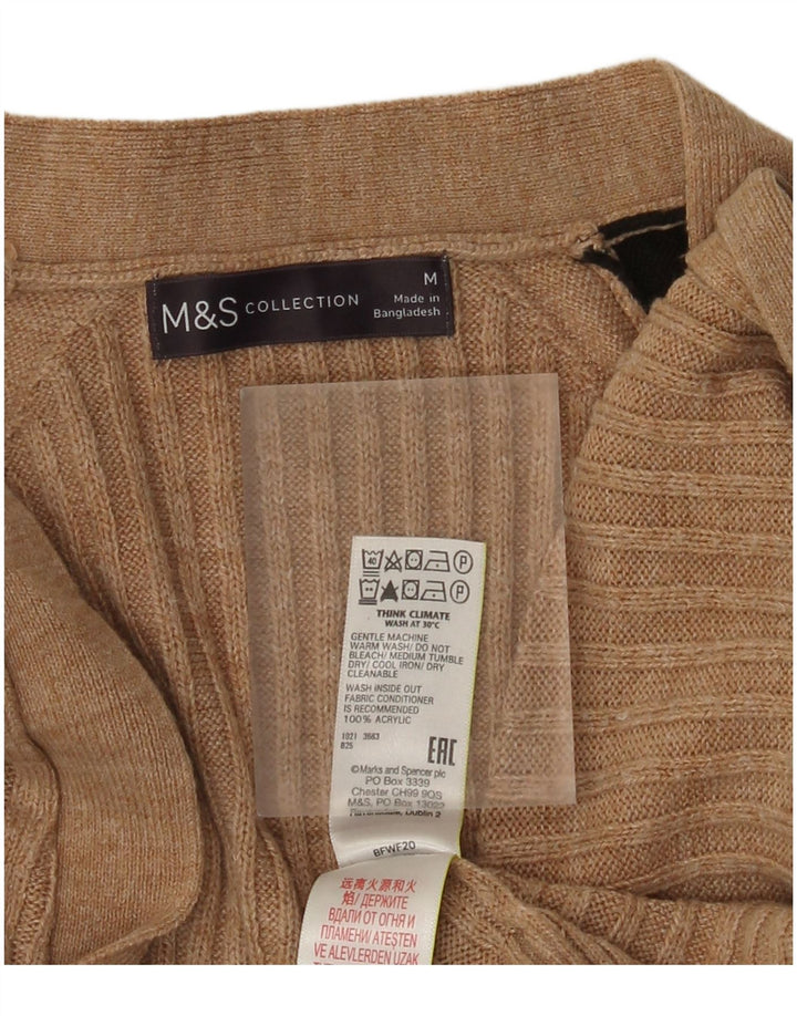 Marks & Spencer ženski otvoreni kardigan pulover UK 12 srednje bež boje