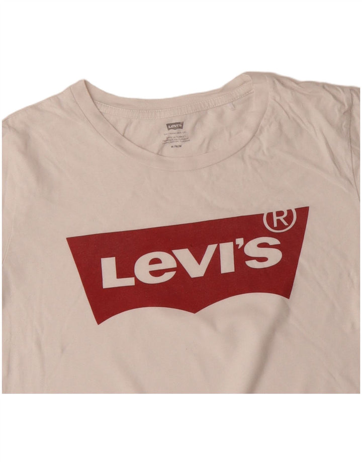LEVI'S ženska majica kratkih rukava s grafičkim motivima UK 14 Srednje bijeli pamuk