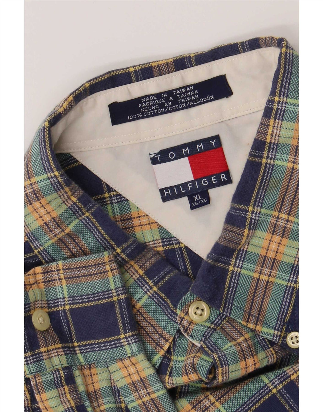 Tommy Hilfiger muška košulja XL plavi karirani pamuk