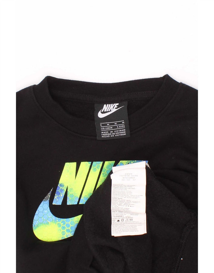 Nike Boys Graphic Sweatshirt Džemper 5-6 godina Srednje crni pamuk