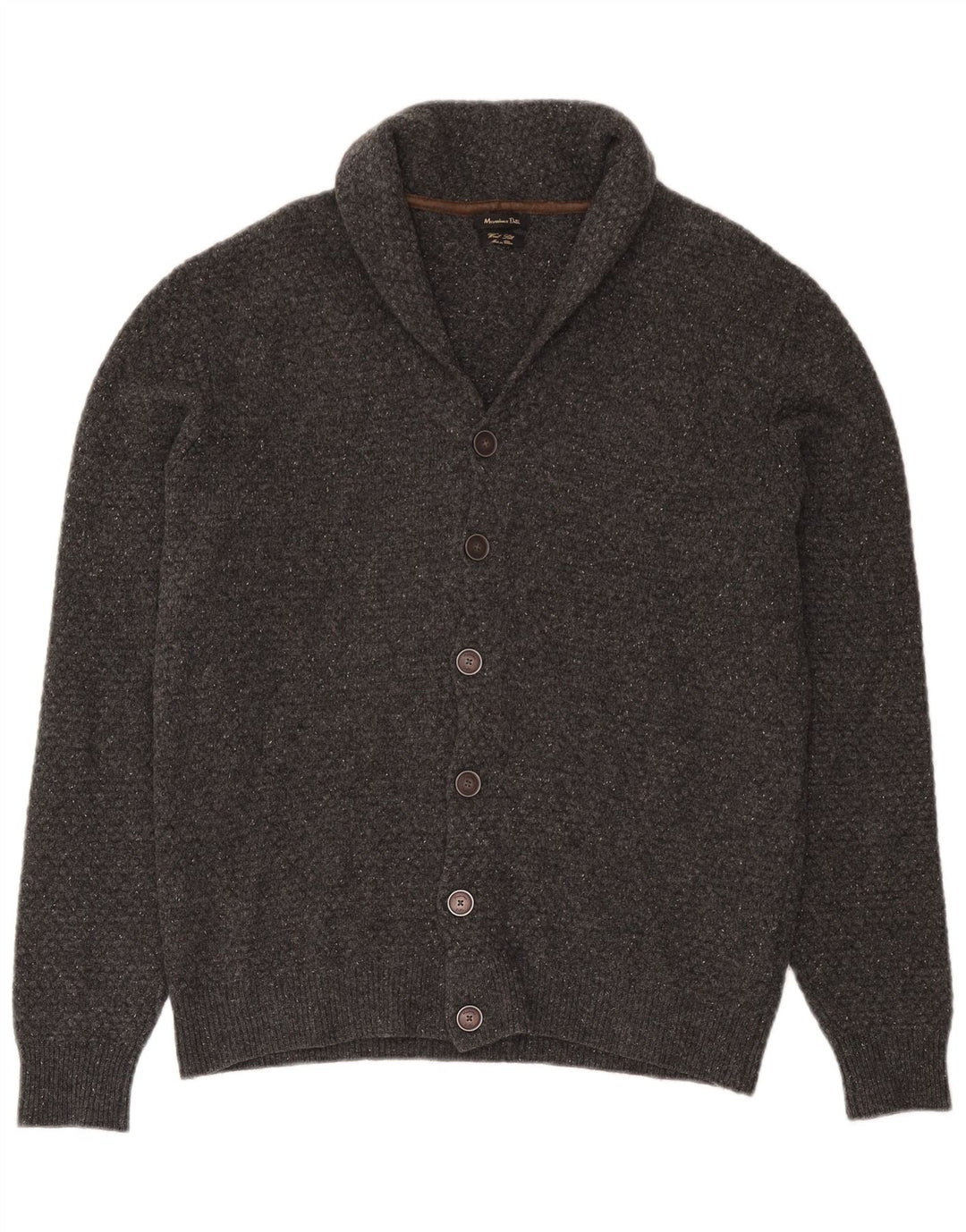 Veliki sivi vuneni muški kardigan pulover Massimo Dutti