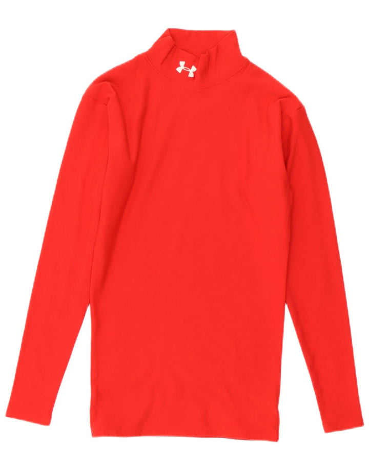 Under Armour Ženska majica Cold Gear s dugim rukavima UK 8 Mala crvena najlonska obuća