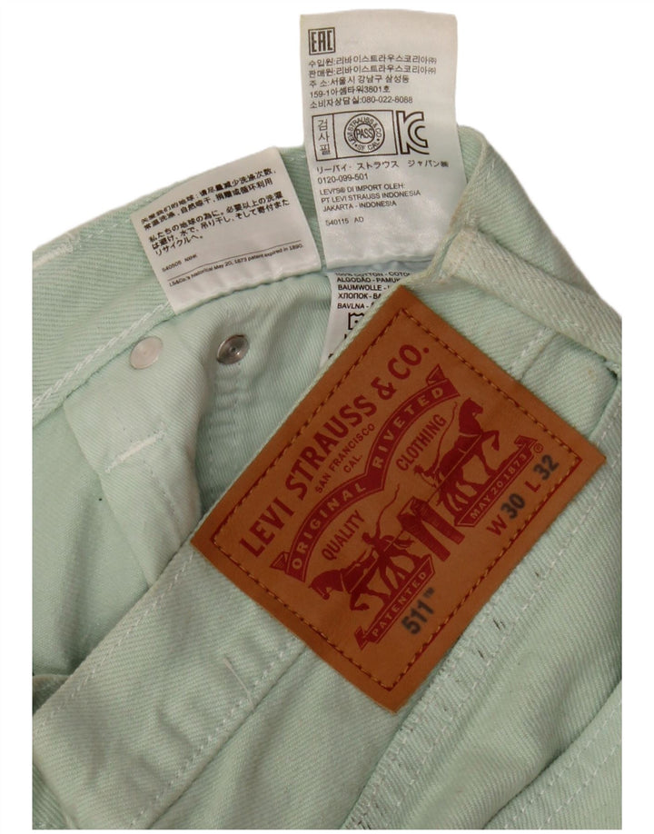 Levi's muške 511 uske ležerne hlače W30 L32 Zeleni pamuk