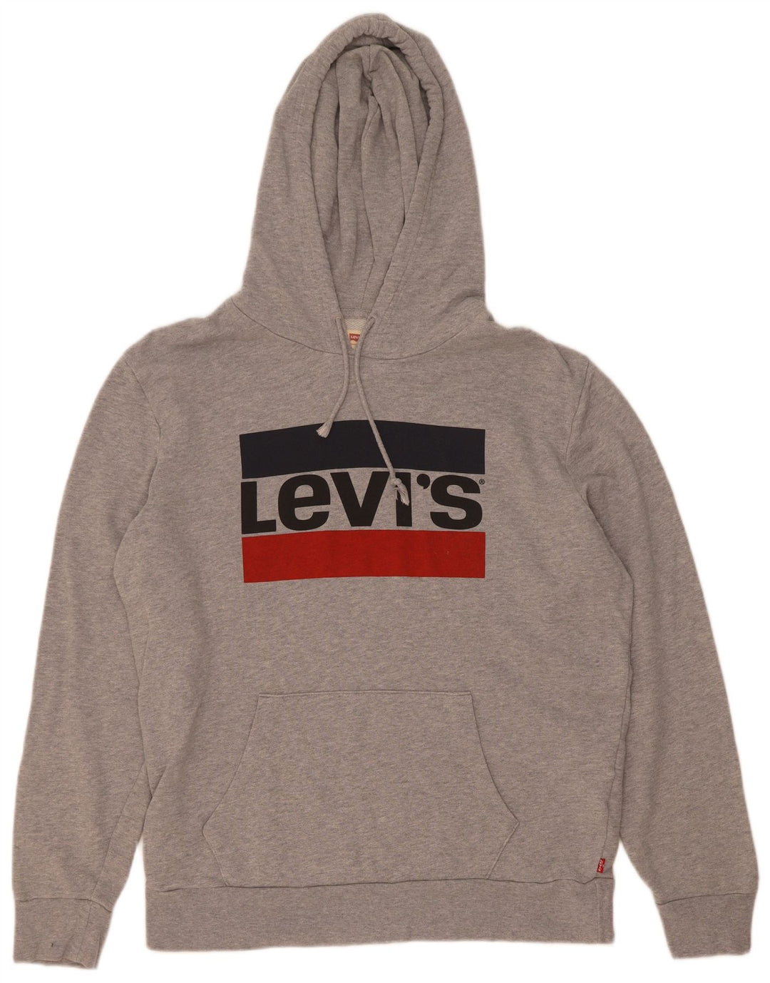 Levi's muška majica s kapuljačom s kapuljačom, srednje sivi pamuk