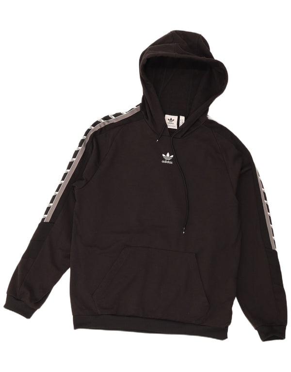 Adidas muška majica s kapuljačom s kapuljačom srednje crne boje, poliester
