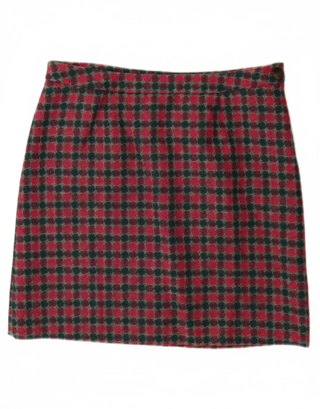 LAURA ASHLEY Ženska mini suknja UK 16 velika W36 raznobojna točkasta vuna