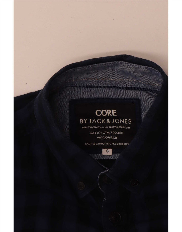 Jack & Jones muška radna majica Mala tamnoplava pamučna gingham boja