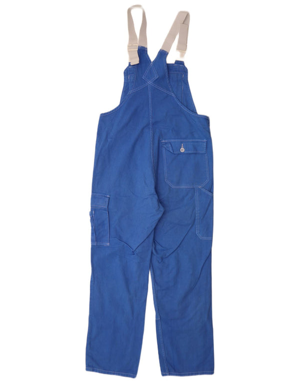 Vintage ženske dungaree Cargo hlače IT 44 srednje W30 L29 plavi pamuk