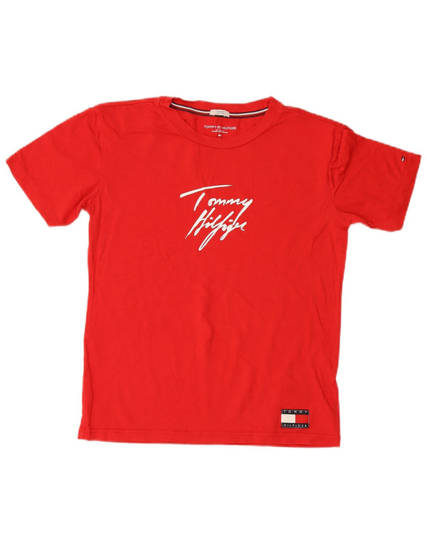 Tommy Hilfiger ženska majica kratkih rukava s grafičkim motivima UK 6 XS, crveni pamuk
