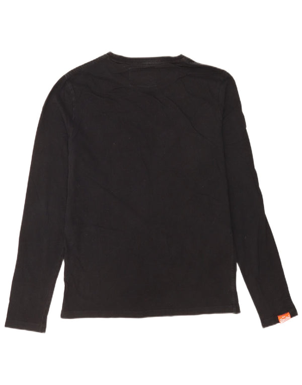 Superdry muška majica dugih rukava, srednje crni pamuk