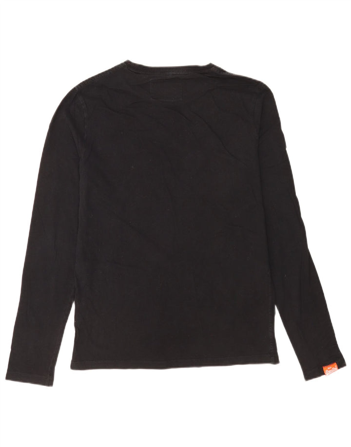 Superdry muška majica dugih rukava, srednje crni pamuk