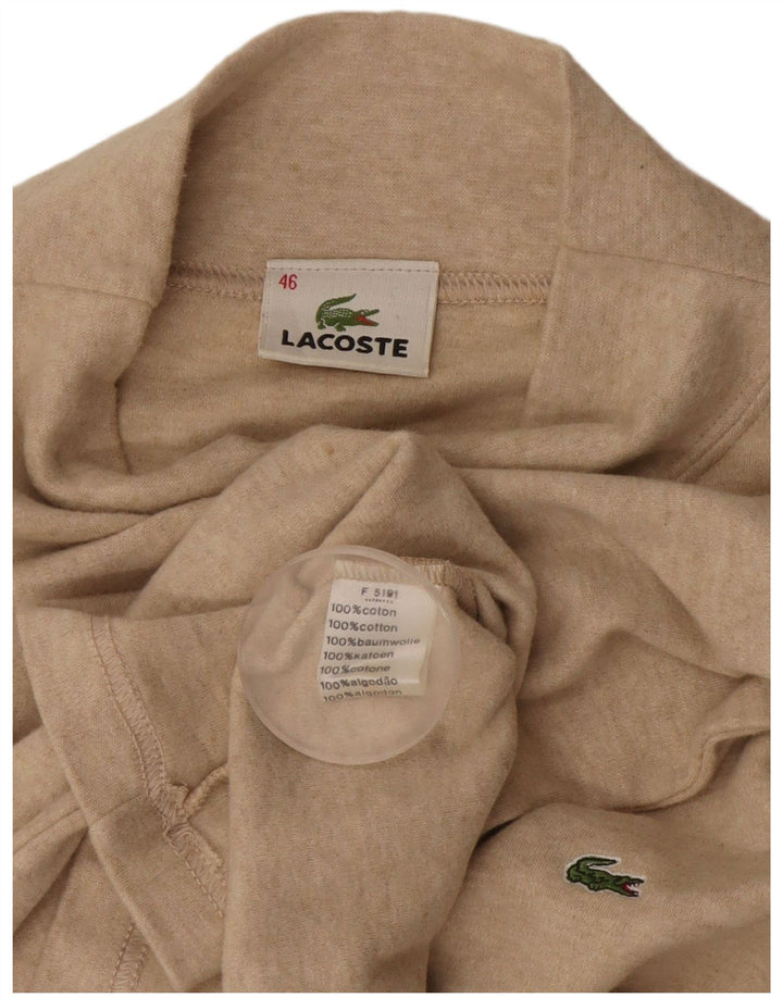 Lacoste ženska majica dugih rukava, veličina 46 XL, bež pamuk