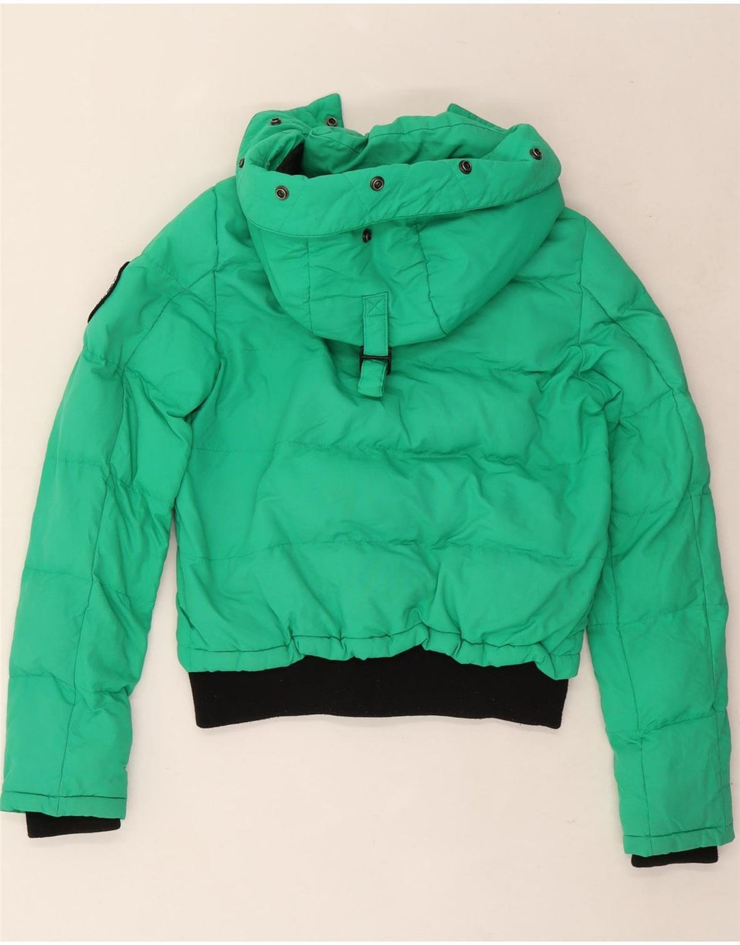 Superdry ženska prevelika podstavljena jakna s kapuljačom UK 8 Small Green Colourblock