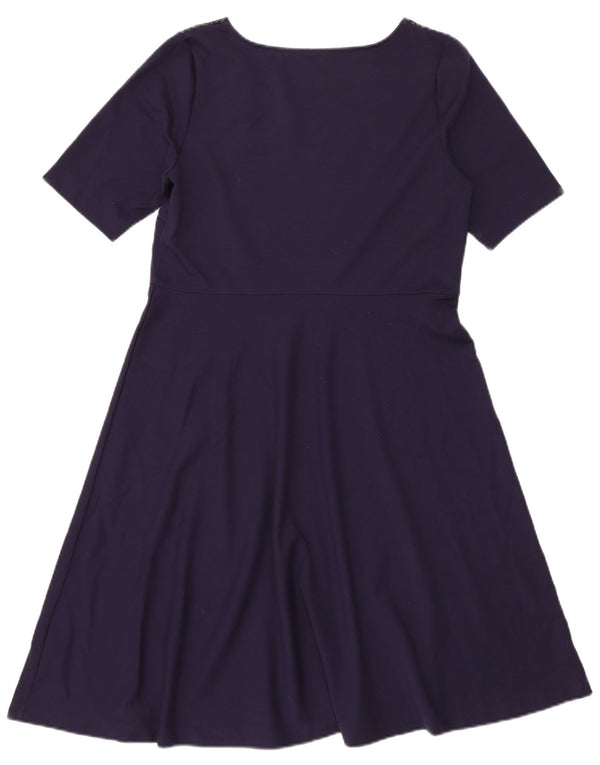 MARKS & SPENCER Ženska haljina A-kroja UK 14 Srednje tamnoplava cvjetna